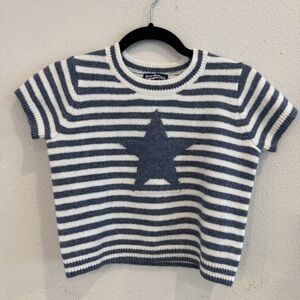 Freshman 1996 Navy White Striped Star Sweater L 12/14